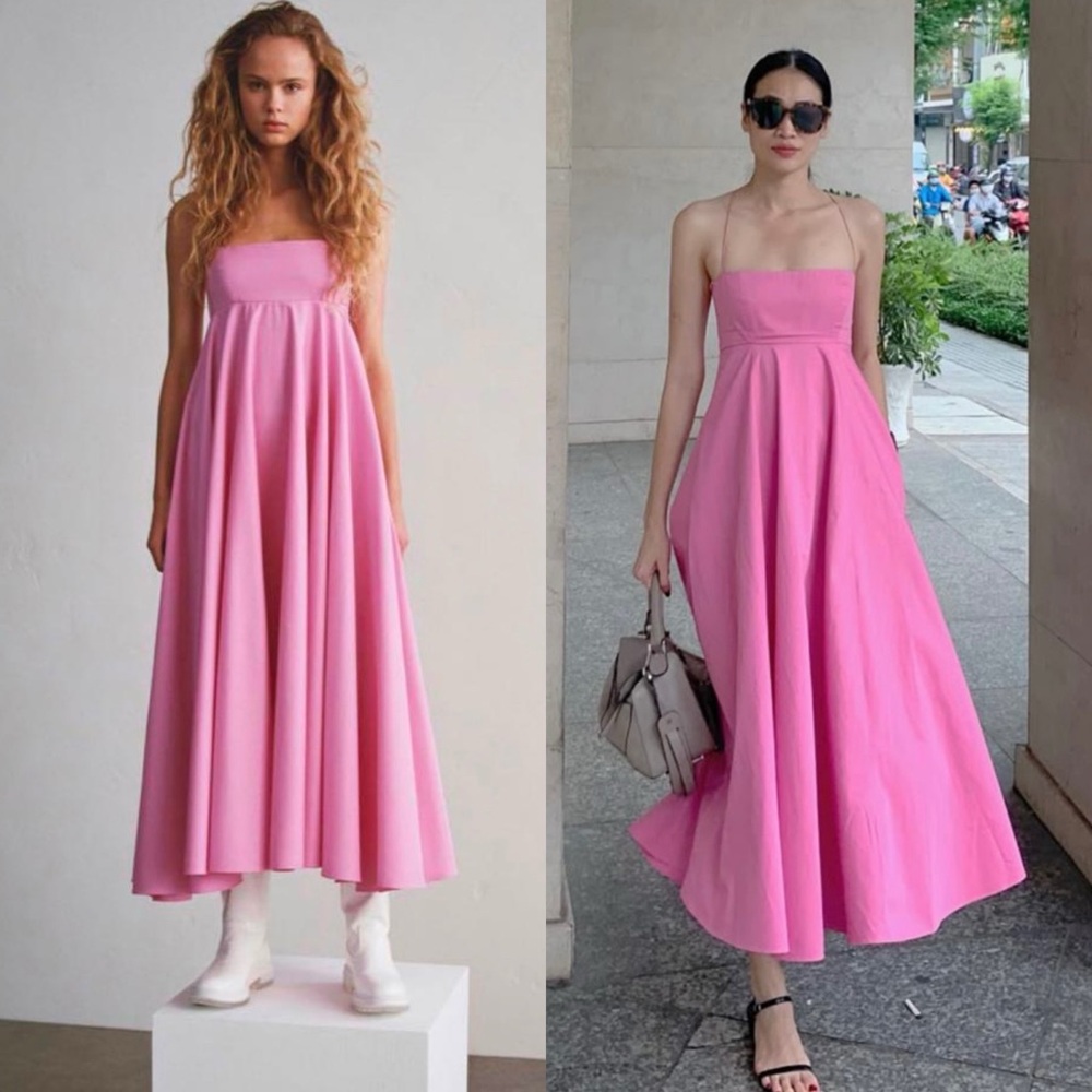 Zara Poplin Midi Dress